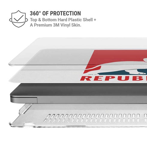 Republican MacBook Pro 14in (2021-24) Case plus Skin